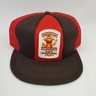 Edmonton Klondike Days Vintage Snapback 1980s Mesh Back Truckers Cap Black Red