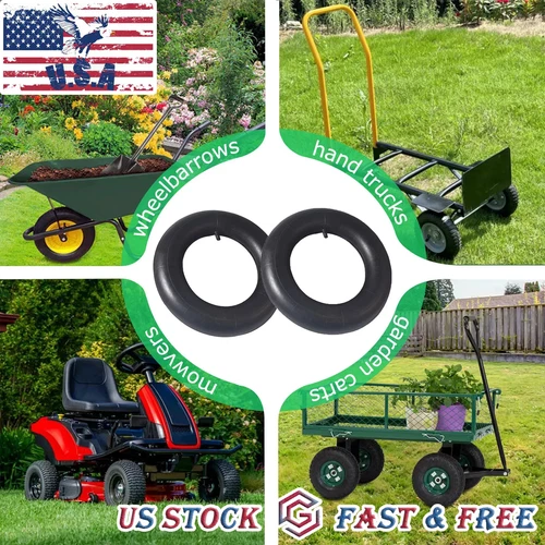 2 piezas 4,80/4,00-8 tubo interior 4,00-8 4,80-8 480/400-8 ruedas carretillas neumáticos - Imagen 1 de 16