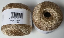 ONline Häkelgarn, Glitzergarn, gold, silber, Glittergarn Gründl, 25g-Knäuel