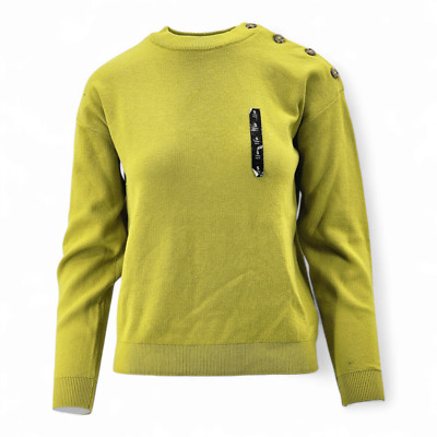 M&S Collection weicher Pullover mit Rundhalsausschnitt und Knöpfen