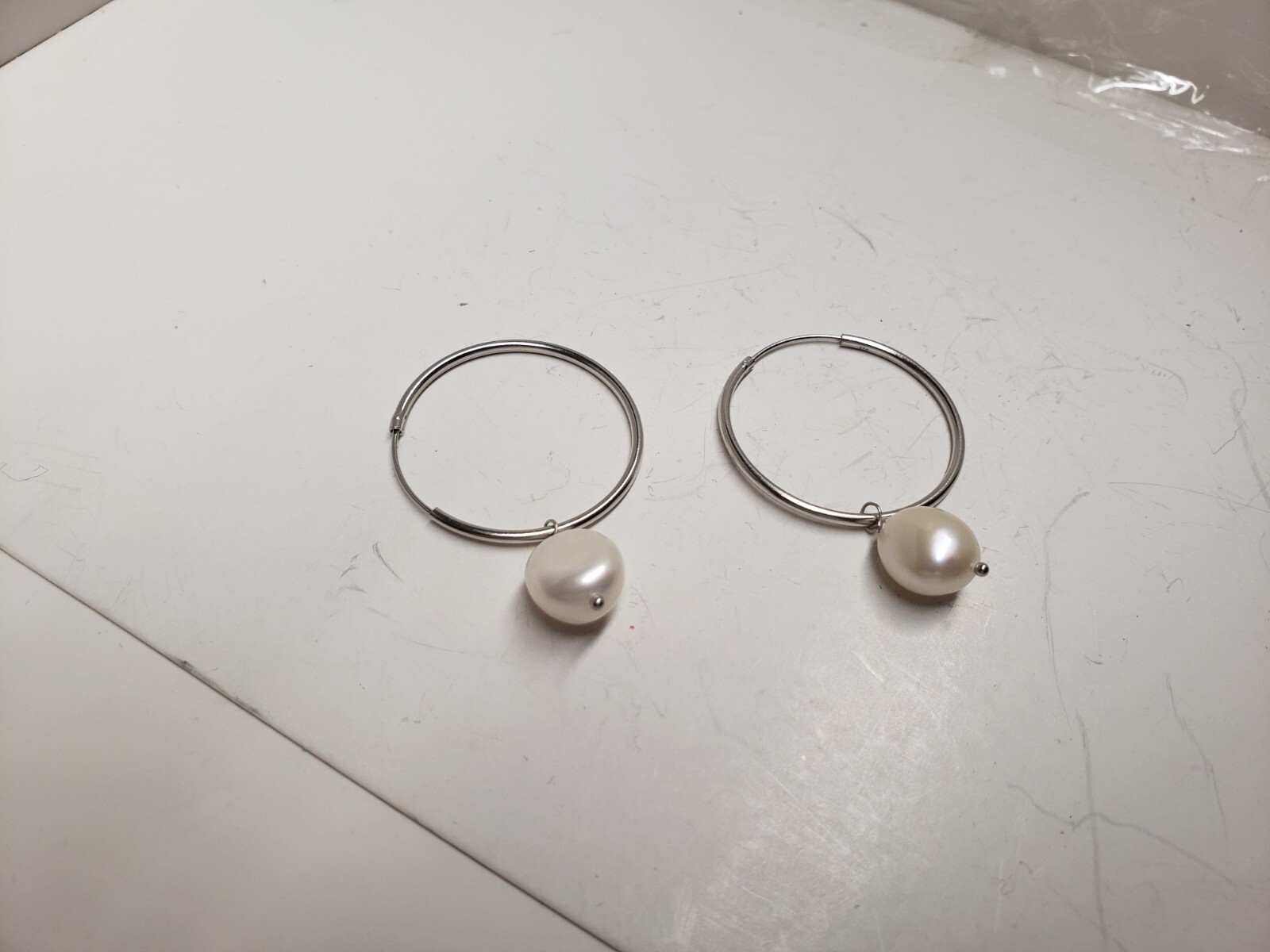 Elegant Rebecca Pearl Hoop Earrings for Women-image