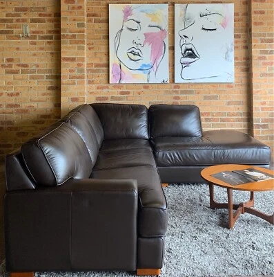 Plush Furniture Modular Leather Corner Sofa The
