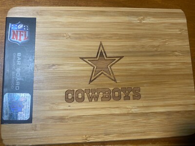 Dallas Cowboys Laser Engraved Bamboo Bar Cutting Board 4x7