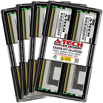256GB 8x 32GB PC3L-12800L LRDIMM ASUS Z9PE-D16 Z9PH-D16/10G Z9PR-D12C Memory RAM