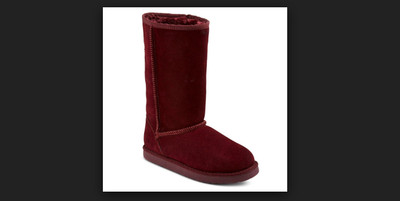 burgundy boots size 3
