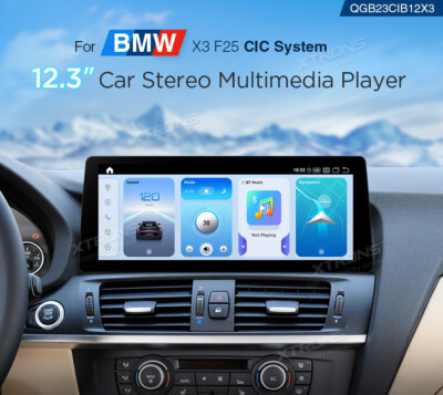 12,3'' Android 8-Kern 8G+128GB Autoradio Navi für BMW X3 F25 CIC LTE 4G CarPlay