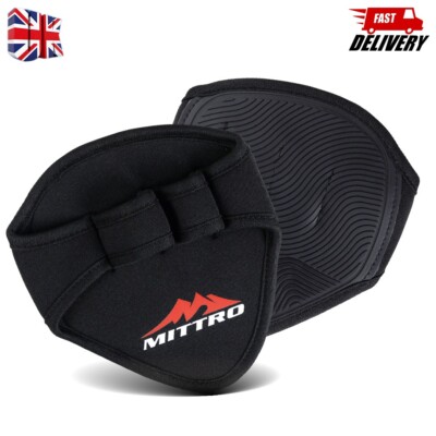 2X Gewichtheben Fitnessstudio Griff Pads Handschuhe Hand Training Bar Riemen Wickel Gummi Handfläche
