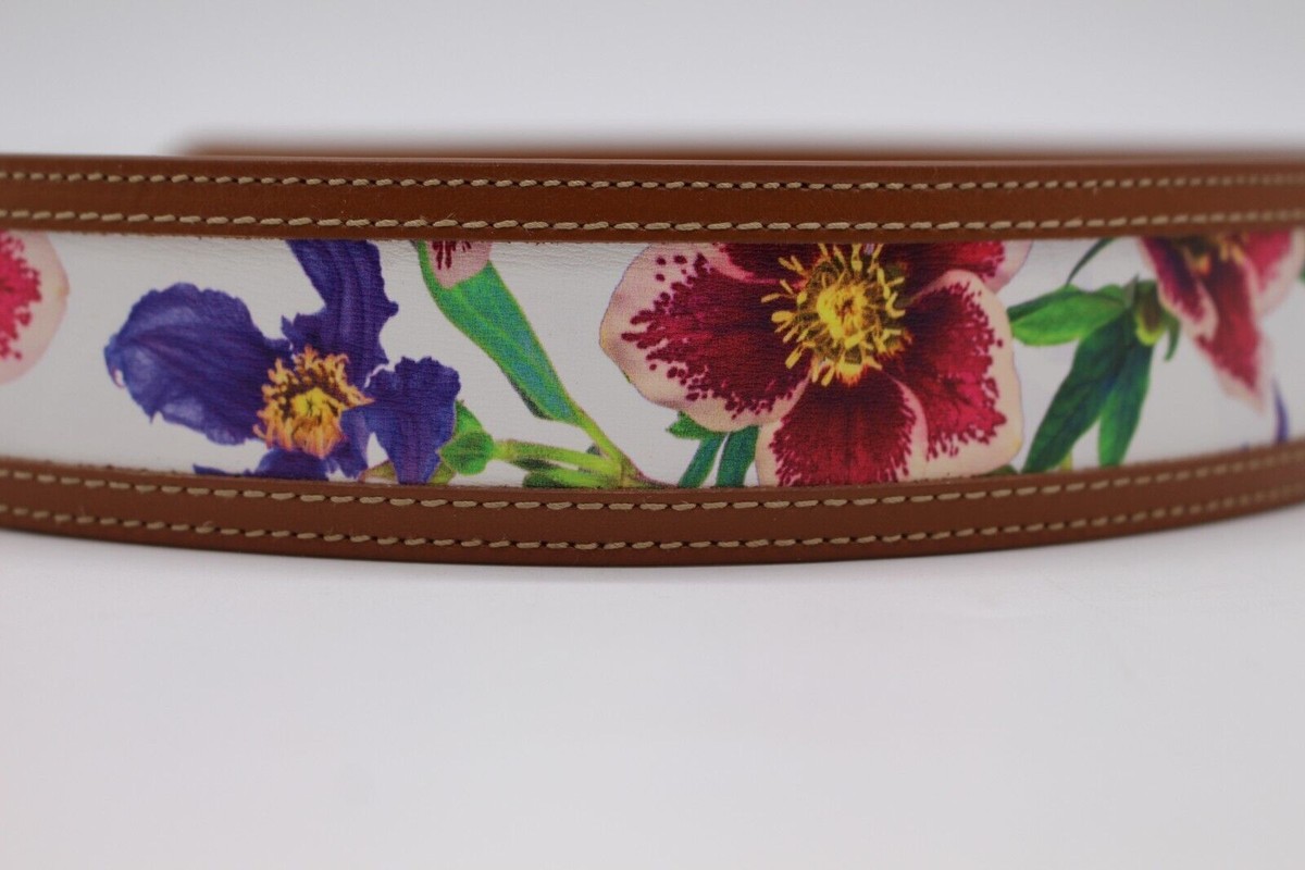Salvatore Ferragamo FLORAL Brown Leather Belt Size 85 Salvatore Ferragamo FLORAL Brown Leather Belt Size 85 | eBay main image 2