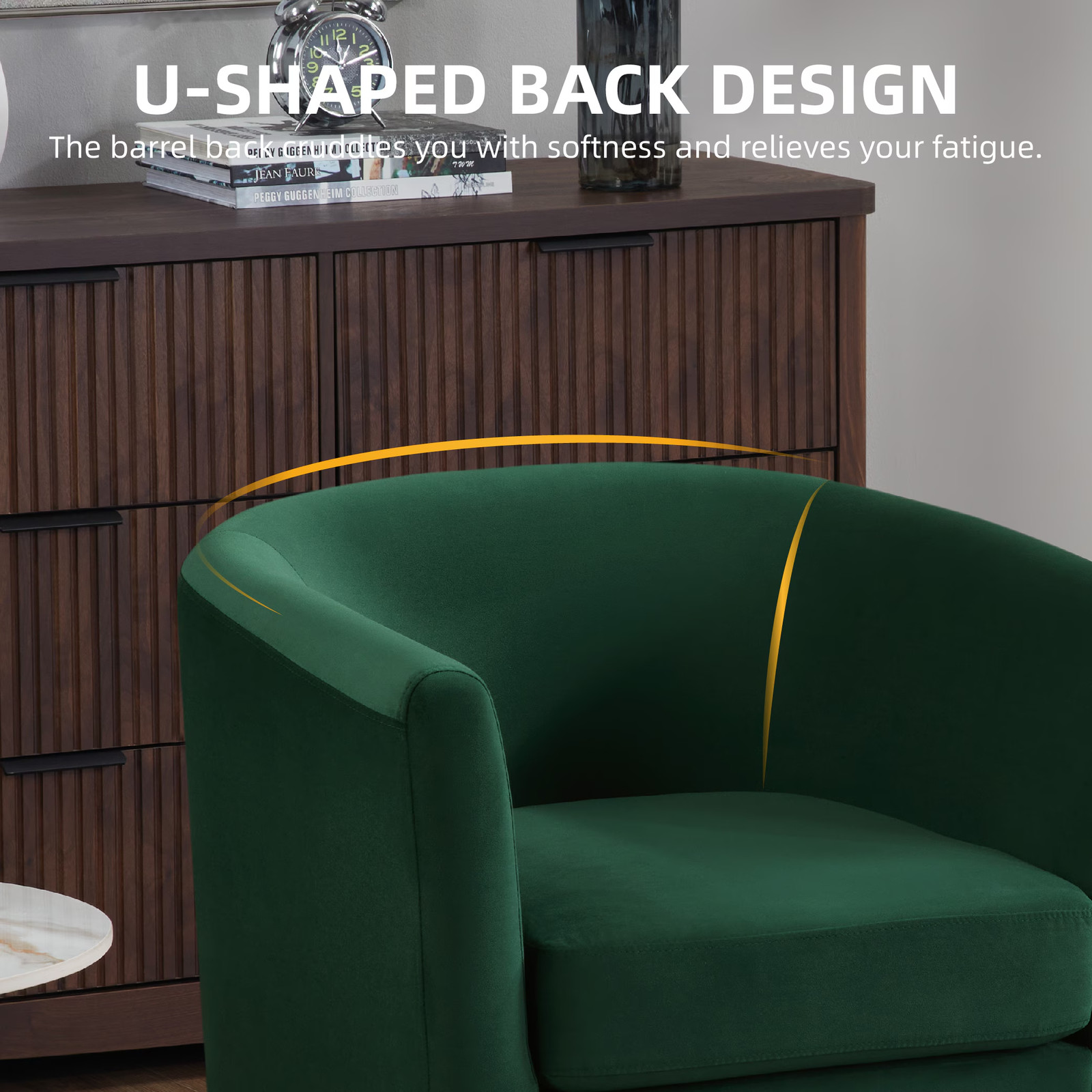 FunniHomi 19.3''D X 18.5''W Velvet Accent Chair with Ottoman for Kids and Teens