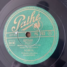 78 RPM BOURVIL - Idylle - Dimanche - PATHE PG 293