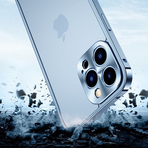 Etui na iPhone 15 14 16 Pro Max 13 12 Stop aluminium Metal Bumper Matowe etui - Zdjęcie 9 z 24