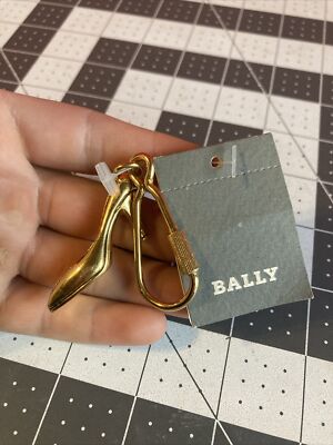 Vintage Bally High Heel Gold Tone Keychain w/ Original Tag Rare