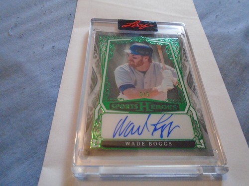 Wade Boggs 2025 Leaf Sports Heroes Metal Auto Green Acetate 5/5 Red Sox ๐ HOF!