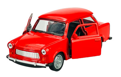 WELLY TRABANT 601 RED 1:34 DIE CAST METAL MODEL NEW IN BOX 