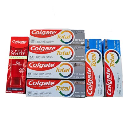 7 Colgate Total Toothpastes Optic White Deep Clean Whitening