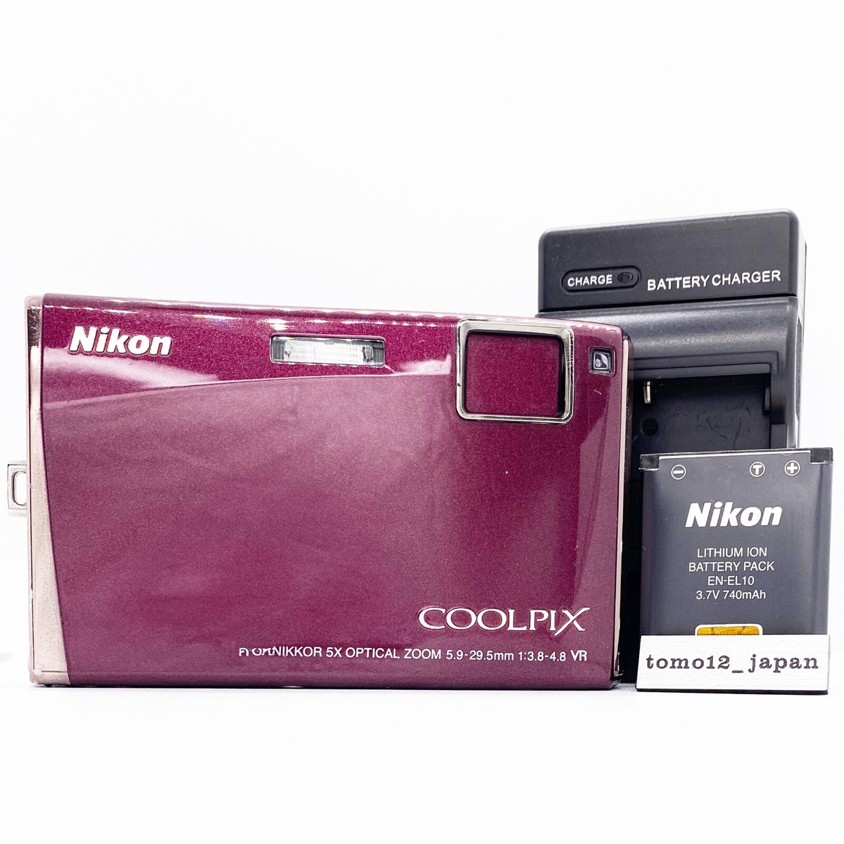 Nikon COOLPIX S60 WineRed 10.0MP 5x Zoom Compact Digital