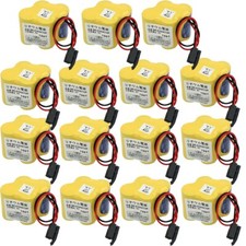 15x BR-2/3AGCT4A 6V PLC Battery w/Black Plug for FANUC A98L-0031-0025 CNC Mahine