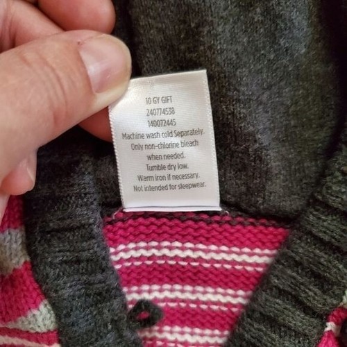GYMBOREE Girls 4 Merry and Bright striped hoodie sweater jumper - Picture 5 of 7