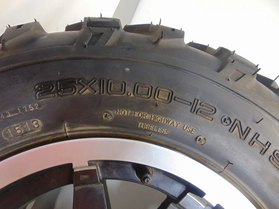 New Polaris 800 RZR Take Off Maxxis NHS 25x10-12 Wheel & Tire 1521268-458 - Image 3 of 4