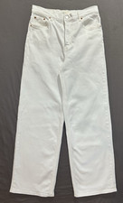 Rails The Getty Wide Leg Jeans Women 28 Ecru Denim High Rise Button Fly