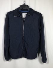 Nautica Jacket Boys Large 14/16 Zip Sweater Sweatshirt Fleece Quilt Pockets Blue