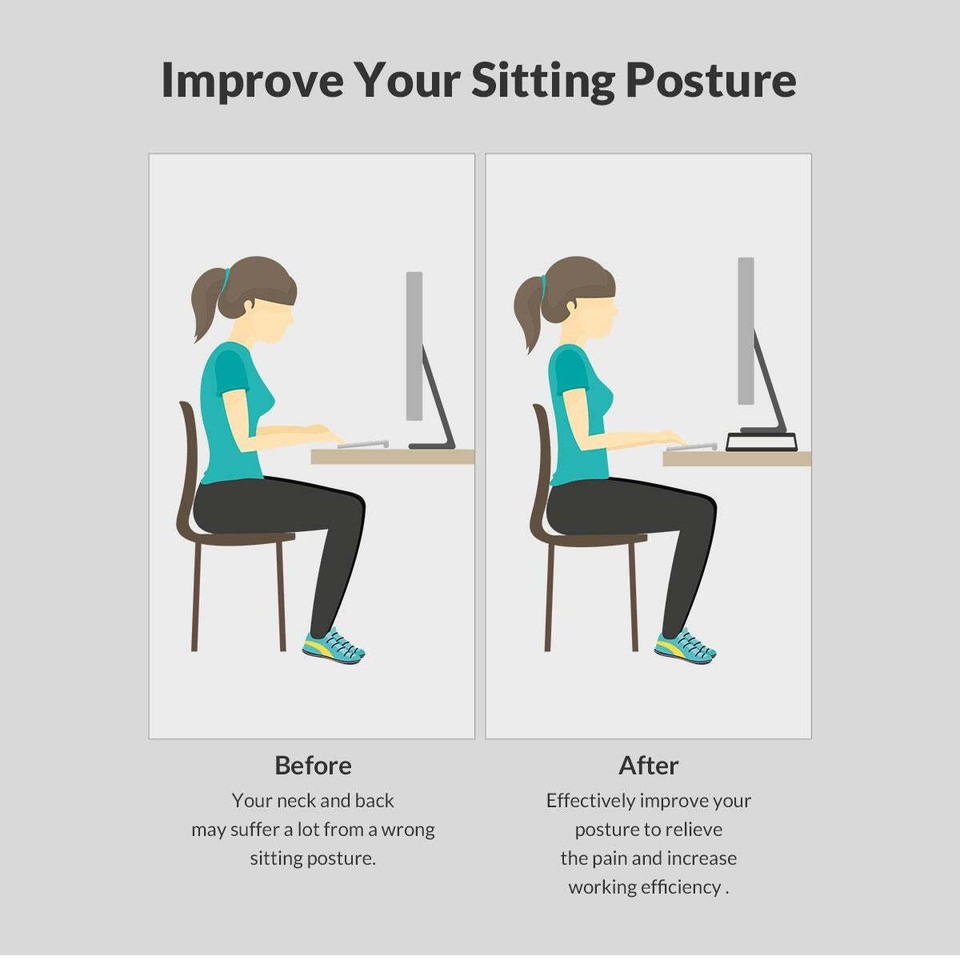 Computer Monitor Stand Riser Black eBay