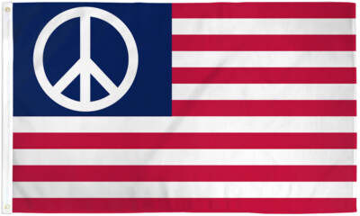 USA Peace Flag 3x5ft American Peace Sign Flag Protest Flag