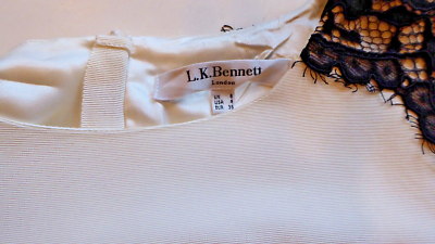 LK Bennett Lavinie White Black Floral Lace Overlay Dress USA Size 4 UK 8 EU 36 | eBay LK Bennett Lavinie White Black Floral Lace Overlay Dress USA Size 4 UK 8 EU 36 | eBay