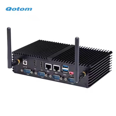 Portable Desktop Mini PC Core Onboard Fanless Mini PC Qotom POS 4GB RAM 32GB SSD