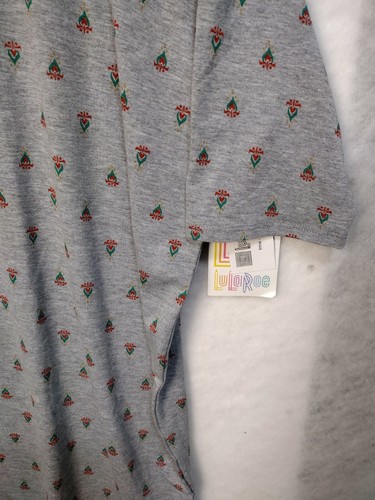 Large LuLaRoe Irma Style Shirt Gray w/Spade Type Pattern ~ MINT Condition ~L - Picture 2 of 5