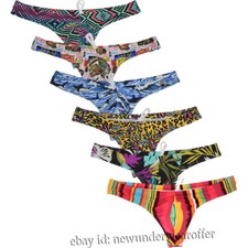 Men Quick Dry Beach Bikini Thong Swimwear Surf Board Contour Pouch T-back Trunks