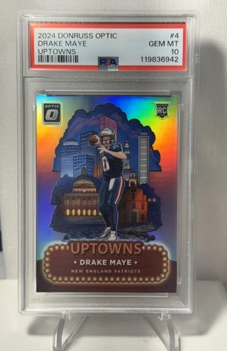 2024 Panini Donruss Optic - Uptowns Drake Maye #4 (RC) PSA 10 GEM 💎💎💎