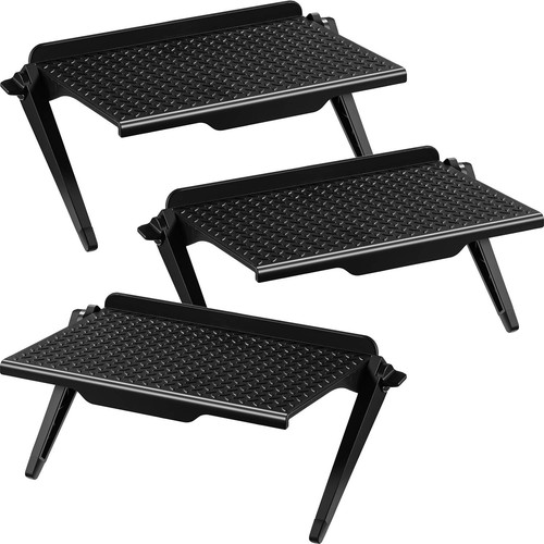 3 Pieces Screen Top Shelf TV Top Storage Bracket 2-Leg Adjustable Monitor She...