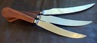 SET OF 3 VTG SHEFFIELD ENGLAND STEAK KNIFES W READ WOOD & CERAMIC DESIGNED BT•￼ — photo 3