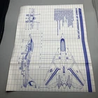 Vintage Hasbro GI Joe Combat Jet Skystriker XP-14F Blueprints Instructions 1983