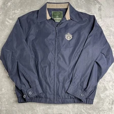 Weatherproof Jacket Mens M Zip-Up Windbreaker Ribbed Knit Cuff Long Bay Club