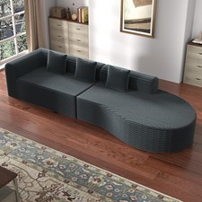 134’’ Modern Sectional Couches 1400LBS Oversized Modular L-Shaped Curved Sofa