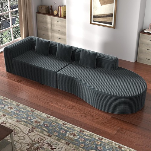 134’’ Modern Sectional Couches 1400LBS Oversized Modular L-Shaped Curved Sofa