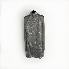 Balera Dance Size Costume Silver Sequin SA 4/6 Shift Dress D9614 NWOT