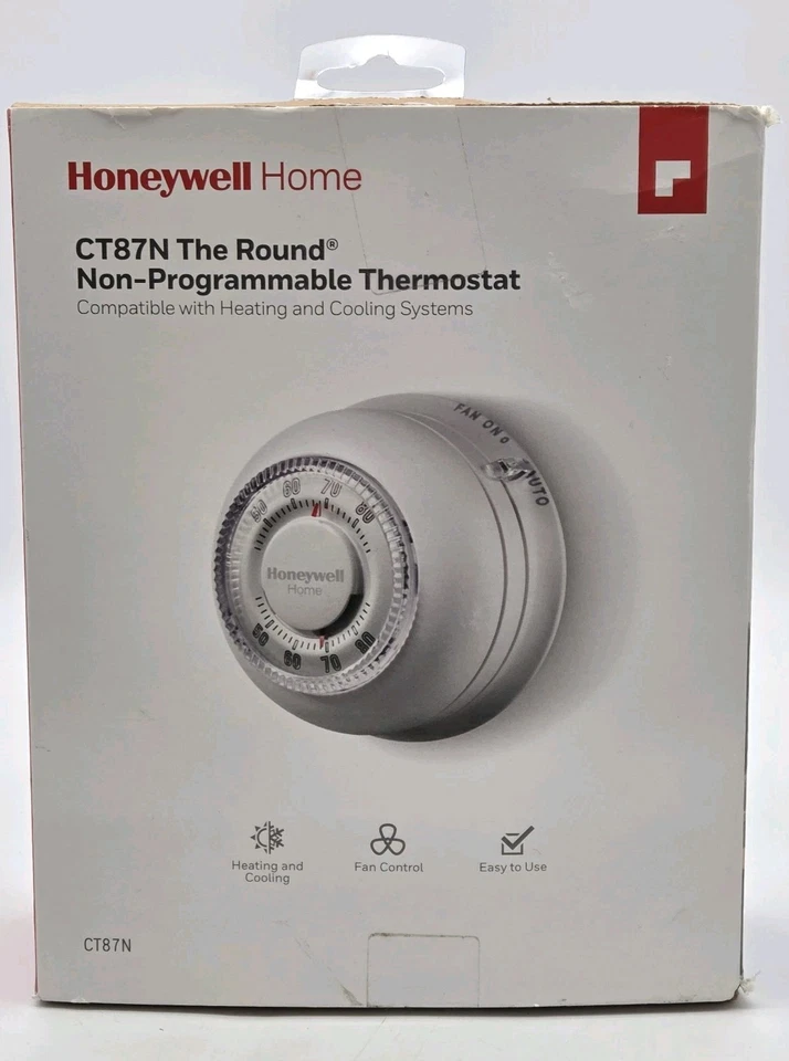 Honeywell Home CT87N The Round Termostato No Programable Blanco Sistema Control Foto 2 de 4