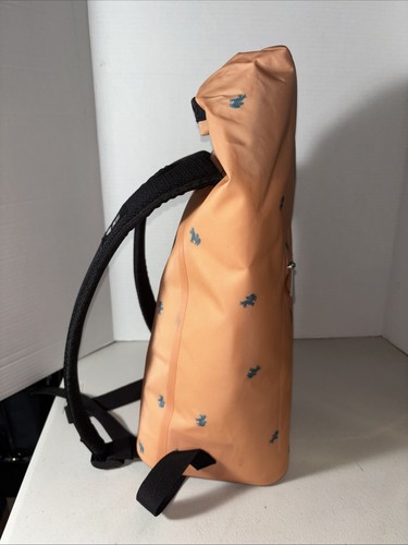 IceMule Peach w/ Blue Mules Small 9L Soft Cooler Collapsible Waterproof Backpack - Picture 2 of 6