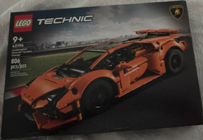 LEGO Technic Lamborghini Huracán Tecnica Orange 42196 Complete Set 806pcs Box