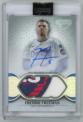 FREDDIE FREEMAN 2025 TOPPS DYNASTY PATCH AUTO TOKYO SERIES LOGO /5 GAME USED
