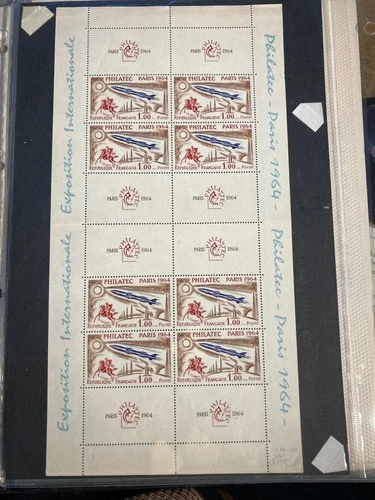 France 1964 Mini Sheet Philatec Post Rider Rocket MNH