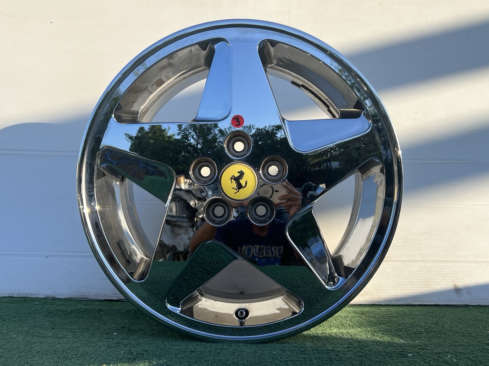 Ferrari 348 Front Wheels Set of 4 Chrome P/N 136531