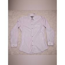 Gucci Mens Slim Fit Striped Dress Shirt Purple White Size 41 16 Made in Italy