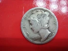 1934 D  Mercury Dime - album filler, actual coin in photo