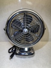 Vornado VFAN Chrome Metal 3 Speed 10” Desk Table Fan Tested & Works