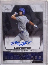 2019 Leaf Ultimate Michael Toglia Rookie Signatures Auto RS-MT2 Colorado Rockies