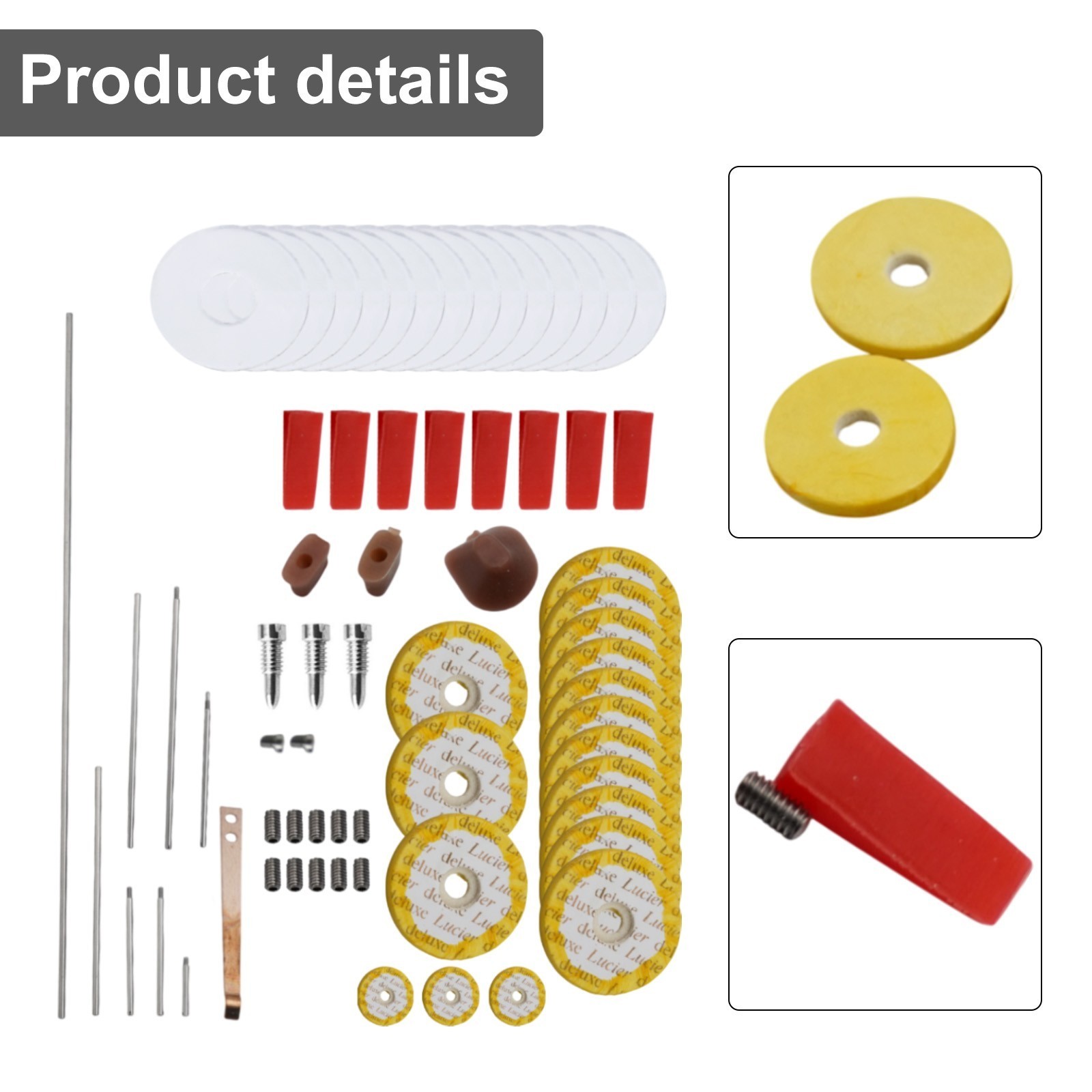 70Pcs Flute Repair Parts Maintenance Tool Kit Open Hole Sound Pads With Screws